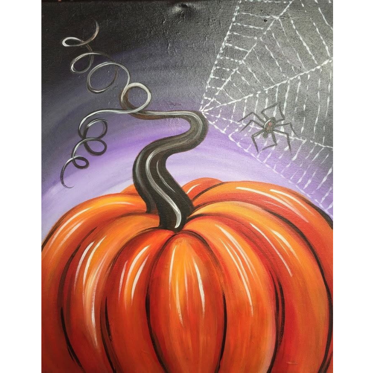 Spider's Pumpkin painting 8/27 5pm